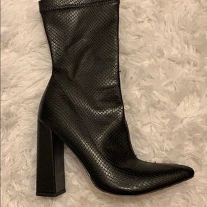 Black Snake Skin Boots